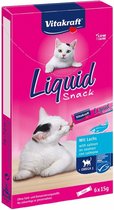 Vitakraft Cat Liquid Zalm en Omega - Kattensnack - 6 st