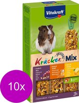 Vitakraft Cavia Kracker 3in1 - Knaagdiersnack - 10 x Honing&Popcorn&Active