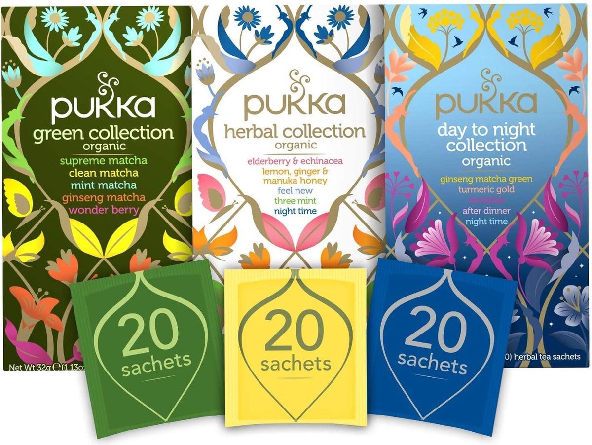 Pukka Collections Thee - 3 x 20 zakjes - Bundel