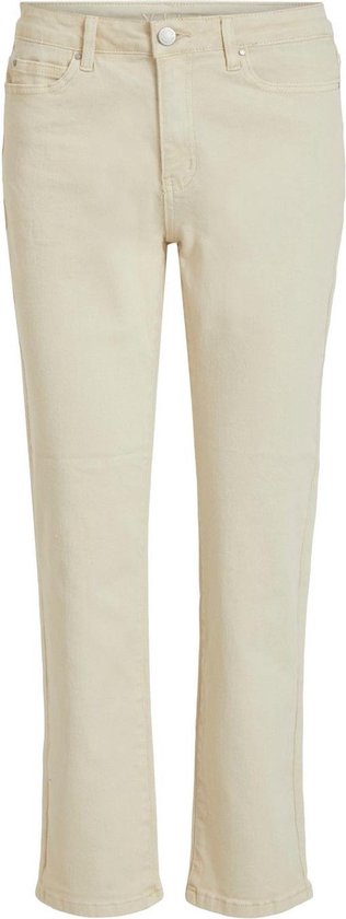 Vila Zomer Normale Taille Straight 7/8 Jeans Beige 40 Vrouw