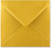 Gouden vierkante enveloppen 15,5 x 15,5 cm 100 stuks