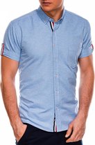 Overhemd - Heren - korte mouw - K489 - Blauw