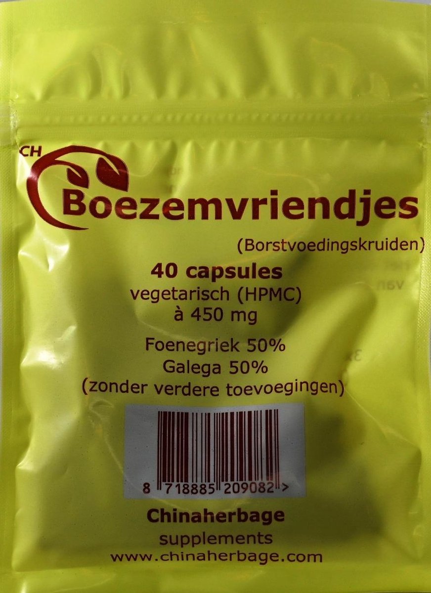 Goedkoopste Boezemvriendjes (Fenegriek, Galega) - 40 caps vegatarisch à 450 mg - Borstvoedingskruiden