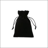 50 stuks velours - fluweel zakjes  - zwart - 8 x 11 cm