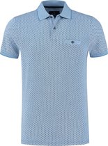 Chris Cayne - Polo - Allover print - Heren - Poloshirt - Blauw - Maat XL