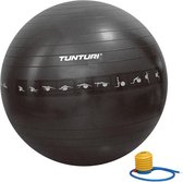 Tunturi Fitnessbal - Gymball - Swiss ball - Ø 65 cm - Anti burst - Inclusief pomp - Zwart