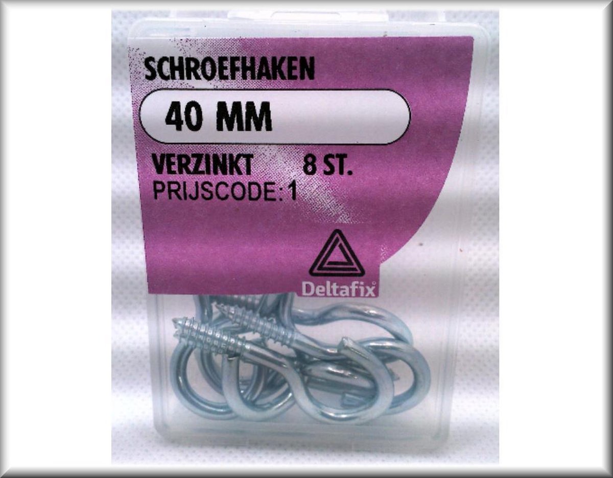 8 Schroefhaken Schroef Haak haken 40 MM Verzinkt