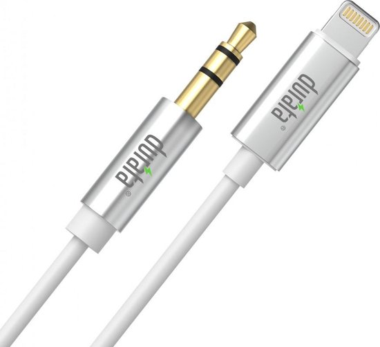 Durata Audio Kabel - Apple Lightning naar Aux 3.5mm Jack (Wit) (1m) |  bol.com