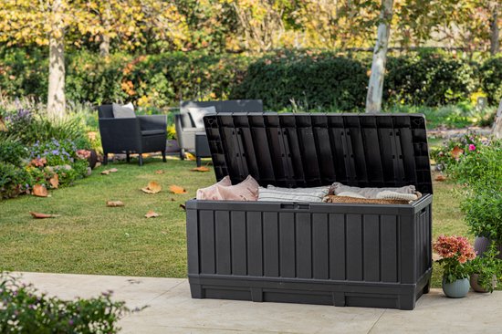 Keter Kentwood Opbergbox - 350L - 128x53.6x59 cm - Antraciet