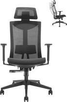 Bureaustoel deluxe ergonomisch - kantoorstoel - volledig verstelbaar - mesh stof