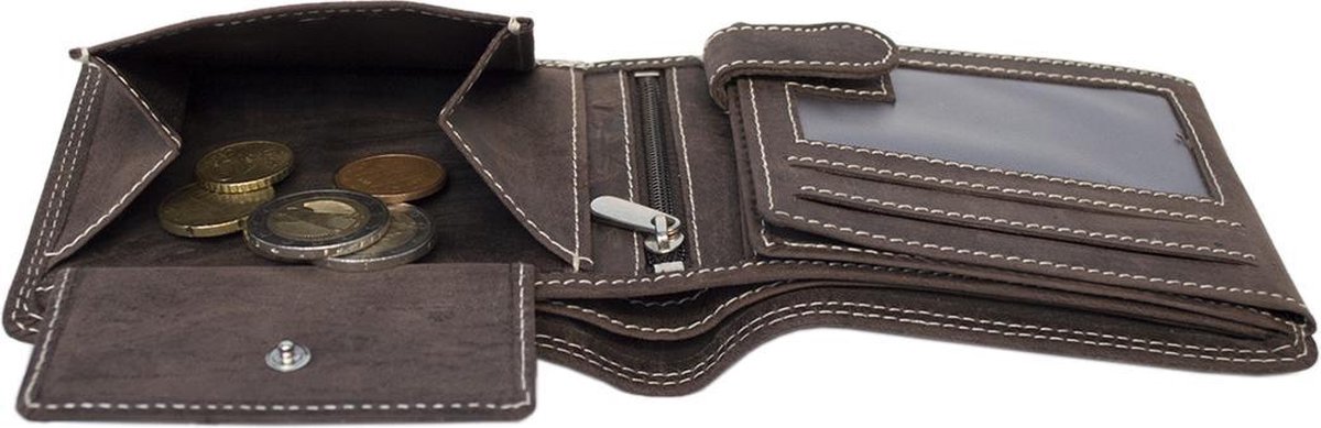 Ouderwetse Leren Heren Portemonnee Uitgebreid - Barneys Leather Ouderwetse Leren Heren Portemonnee Uitgebreid - Barneys Leather