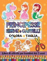 Principesse Sirene e Castelli: Colora Taglia