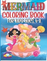 mermaid coloring book for kids ages 4-8