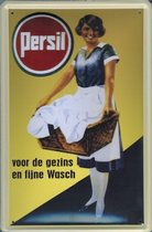 Persil reclame Voor de gezins en fijne Wasch reclamebord 30x40 cm