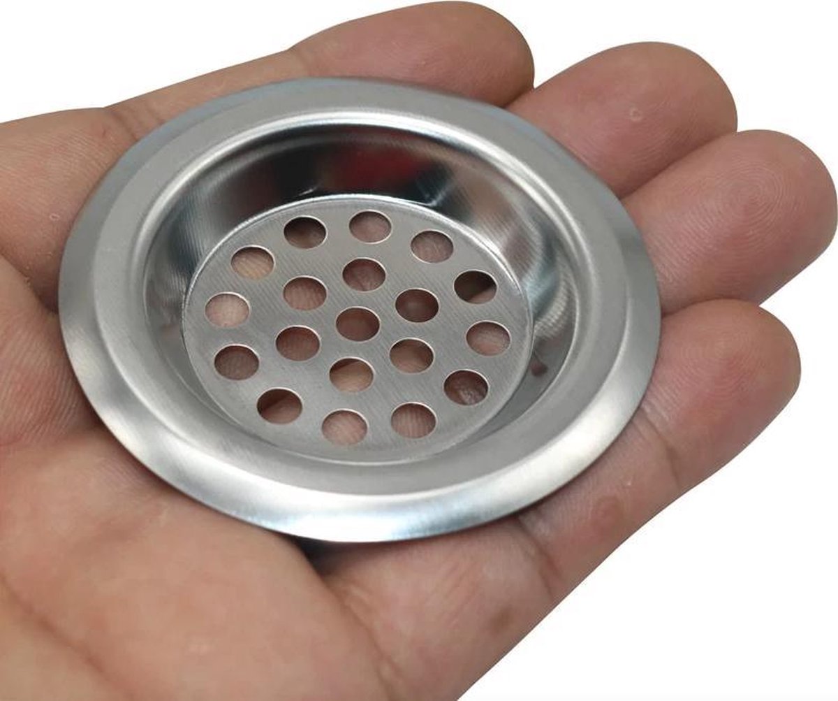 Gootsteen zeef RVS Wastafel putje Afvoer filter Haarvanger