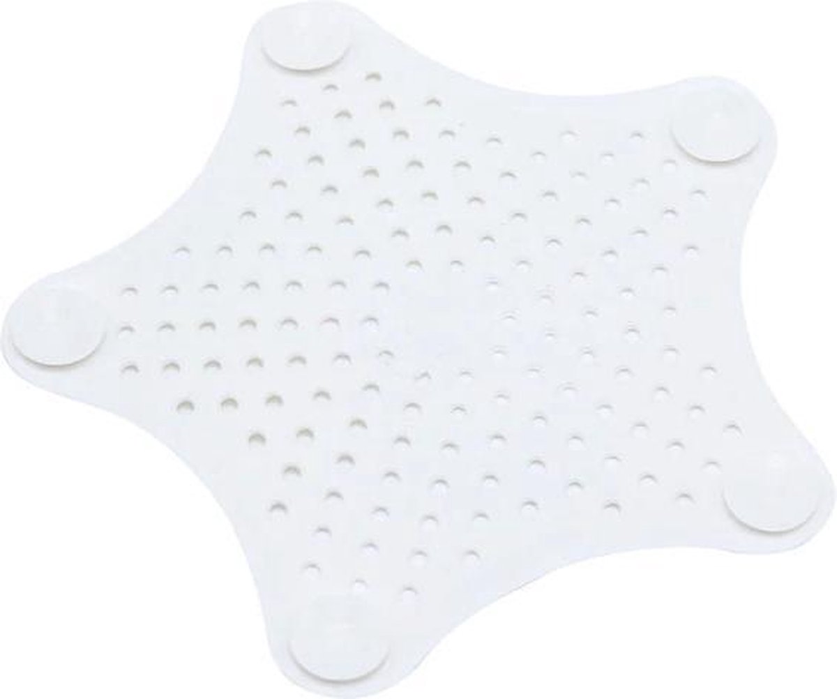 Goedkoopste Wastafelzeef - Wit - Badkuip Afvoer - Haarvanger - Douche Gootsteenfilter – Siliconen – Aanrecht – Bad stopper – Wastafel - Keuken