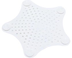 Wastafelzeef - Wit - Badkuip Afvoer - Haarvanger - Douche Gootsteenfilter – Siliconen – Aanrecht – Bad stopper – Wastafel - Keuken