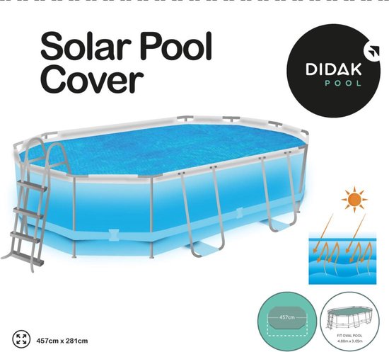 Afdekzeil Solar Zwembad Oval 488 X 305 X 107cm Voor Bestway 56448 | bol.com
