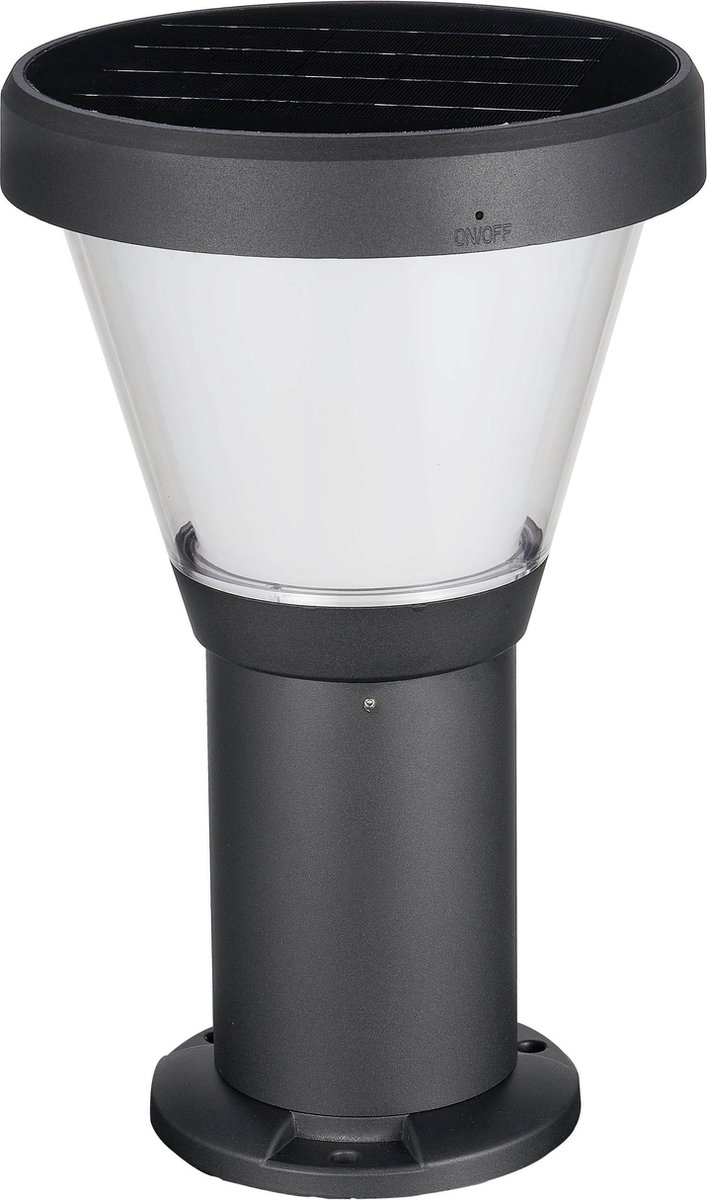 Iplux - Oslo - Solar Tuinverlichting - Warm wit - Staande lamp 38cm