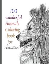 100 wanderful Animals Coloring book for relaxation