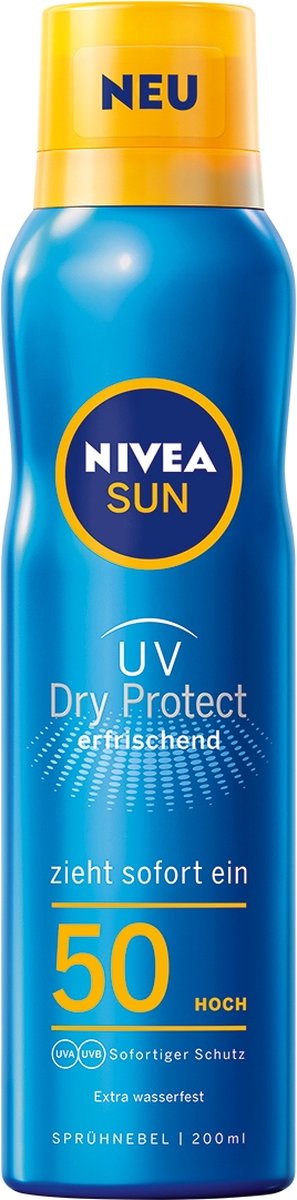 Goedkoopste NIVEA SUN Zonnespray, UV Dry Protect Sport, SPF 50, 200 ml