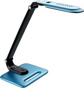 LED Bureaulamp - Igna Eindy - 8W - Natuurlijk Wit 5000K - Dimbaar - Mat Blauw