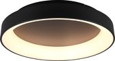 LED Plafondlamp - Plafondverlichting - Trion Gurano - 48W - Aanpasbare Kleur - Rond - Mat Zwart - Aluminium - BSE
