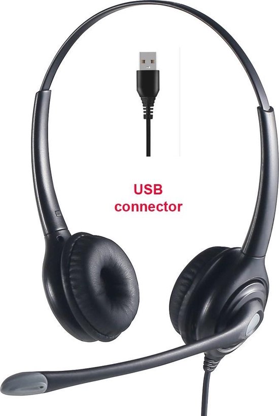 VH618D Duo Headset / hoofdtelefoon met USB-aansluiting voor bellen via de  computer of... | bol.com