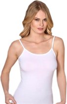 2 stuks | Dames Hemd| Spandex tanktop met Sphagetti bandjes-- Wit- Maat XL-Katoen- Hoge kwalitetit