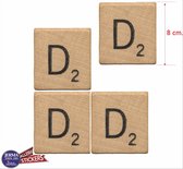 D scrabble letters set van 4 letter stickers