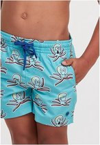 Woody zwemshort jongens/heren - groen - octopus all-over print - 211-1-ZWW-W/929 - maat 128