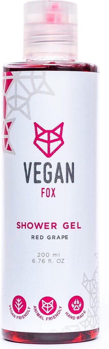 Vegan Fox - Natuurlijke Douche gel - Red Grape - Douchegel - Douchegel mannen - Douchegel vrouwen - shower gel