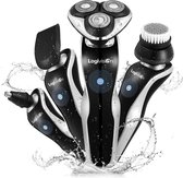 Logivision 4-Delige Scheerapparaat voor Mannen - 5D Technologie - Tondeuse - Haartrimmer - Baardtrimmer - Neustrimmer - Veilig Onder Douche - Zwart