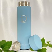 Vacuum Thermosfles met handig theezeefje ♡ light blue Dreams