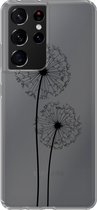 Samsung Galaxy S21 Ultra - Smart cover - Zwart - Paardenbloem