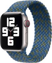 Gevlochten solo band - blauw groen mix - Geschikt voor Apple Watch