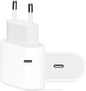 USB-C Adapter 20W - Adapter Geschikt voor iPhone 12 – Adapter voor iPhone 8 tot 12 Mini/Pro/Pro Max  – Wit