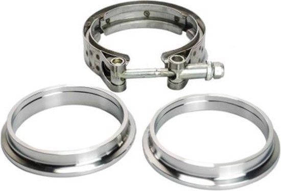 Roestvrij stalen V-bandklem set 44 mm 1,75 turbo uitlaatsysteem