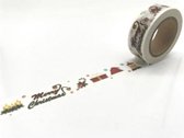 masking tape Merry Christmas kerst decoratie washi papier tape 15 mm x 10 m