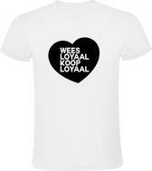 Wees loyaal, Koop lokaal  Heren t-shirt | winkels | winkeliers | ondernemers | bedrijf | kado | Wit