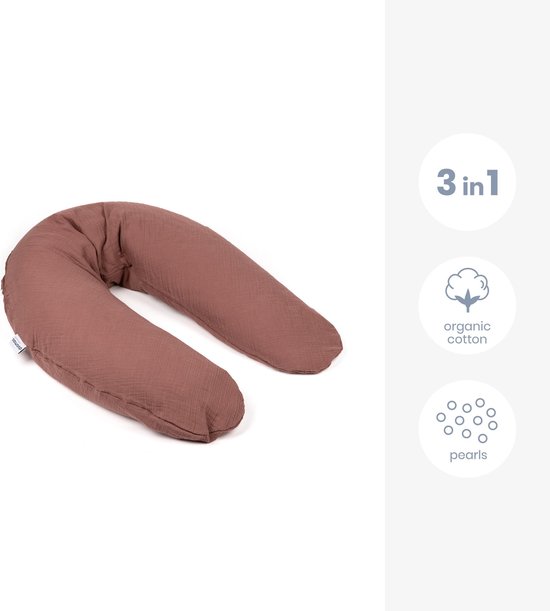 Doomoo Basics Comfy Big - Voedingskussen - Biokatoen - 190cm - Tetra Brick van Doomoo — afbeelding 2