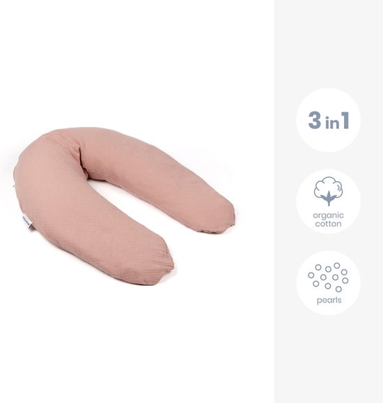 Doomoo Basics Comfy Big - Voedingskussen - Biokatoen - 190cm - Tetra Pink van Doomoo — afbeelding 2