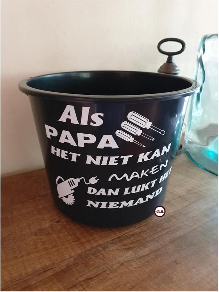 Goedkoopste Poets Emmer 10 liter Papa Bouw Timmeren Klussen Gereedschap Papa Spreuk Quote Cadeau Geschenk Vaderdag Verjaardag Spreuk Borden Spreuken Quote Tekst Handgemaakt