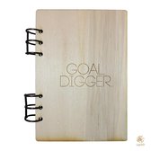 Lay3rD Lasercut - Houten Notitieboekje - A5 - Goal Digger - Berk