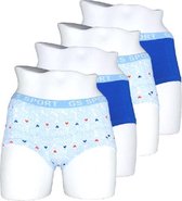 Dames boxershorts - 4-Pack - Katoen - Blauw-Lichtblauw - Maat M