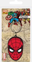 Sleutelhanger - Spiderman logo - rubber - metalen ring