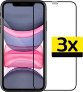 Protecteur d'écran iPhone Xs - iPhone Xs Protecteur d'écran Protect Glas 3D Zwart - iPhone Xs Protecteur d'écran Glas 3D Zwart Extra Strong - 3 Pièces