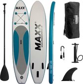 Maxxoutdoor - Opblaasbaar SUP Board - Garda - Complete Set - Pomp / Draagtas / Verstelbare Peddel / Enkelkoord / Reparatiekit - 9'10" - 2022 - 300cm - 15PSI - Blauw