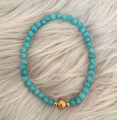 Armband - Margarita - 4mm - Elastisch - Natuursteen