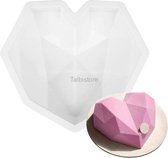 Siliconen bakvorm voor Chocolade Hart XL - Smash Heart - 3D Diamanten Hart